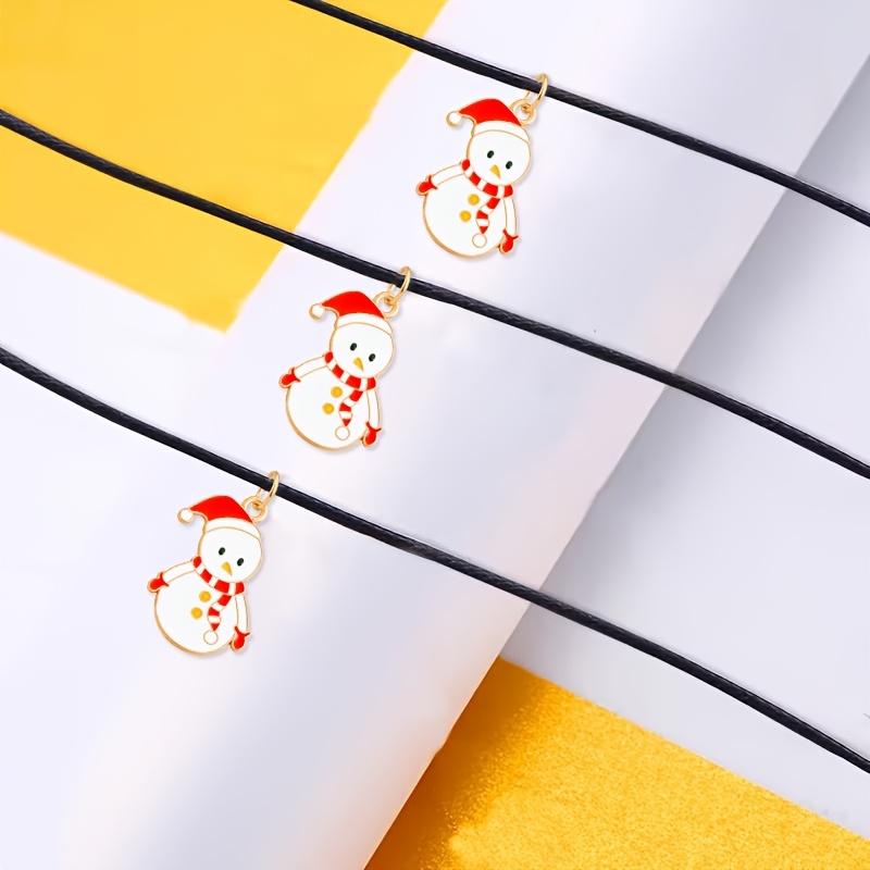 20pcs Alloy Enamel Pendant Necklace Set, Adjustable Chains